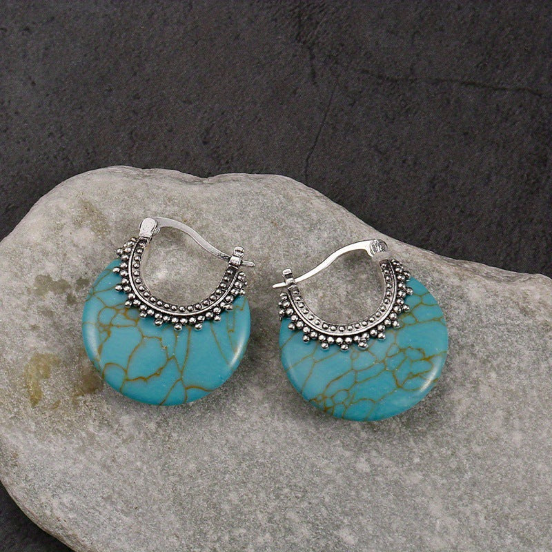 Retro Minimalist Geometric Ring Earrings