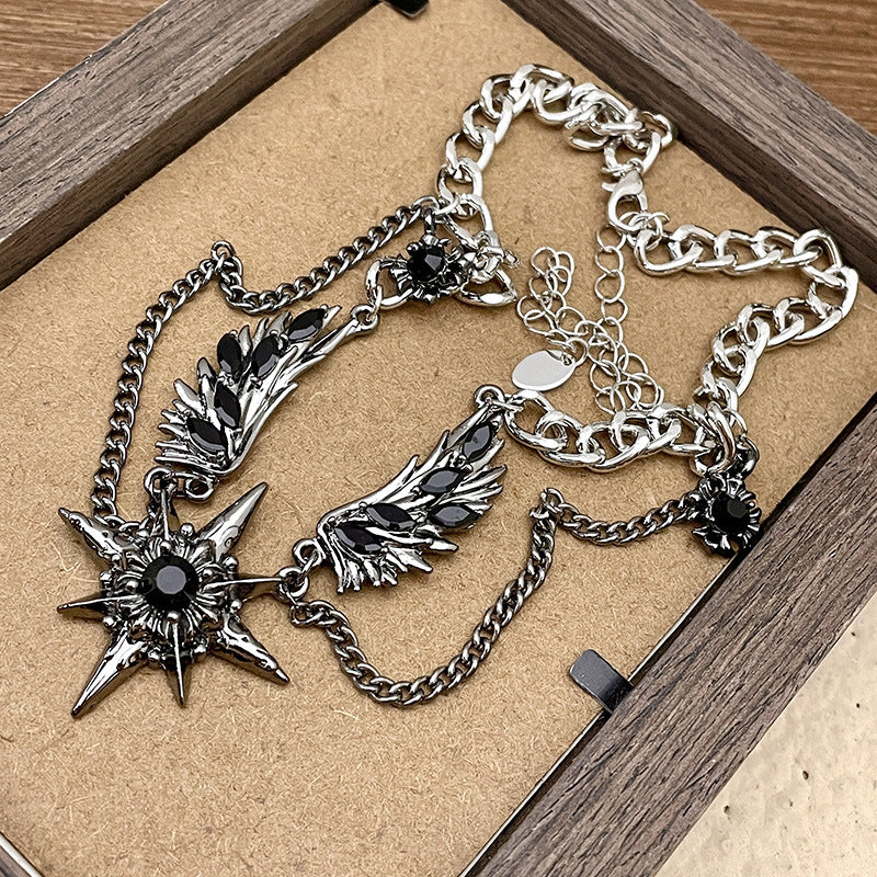 Gothic Dark Collarbone Chain Necklace