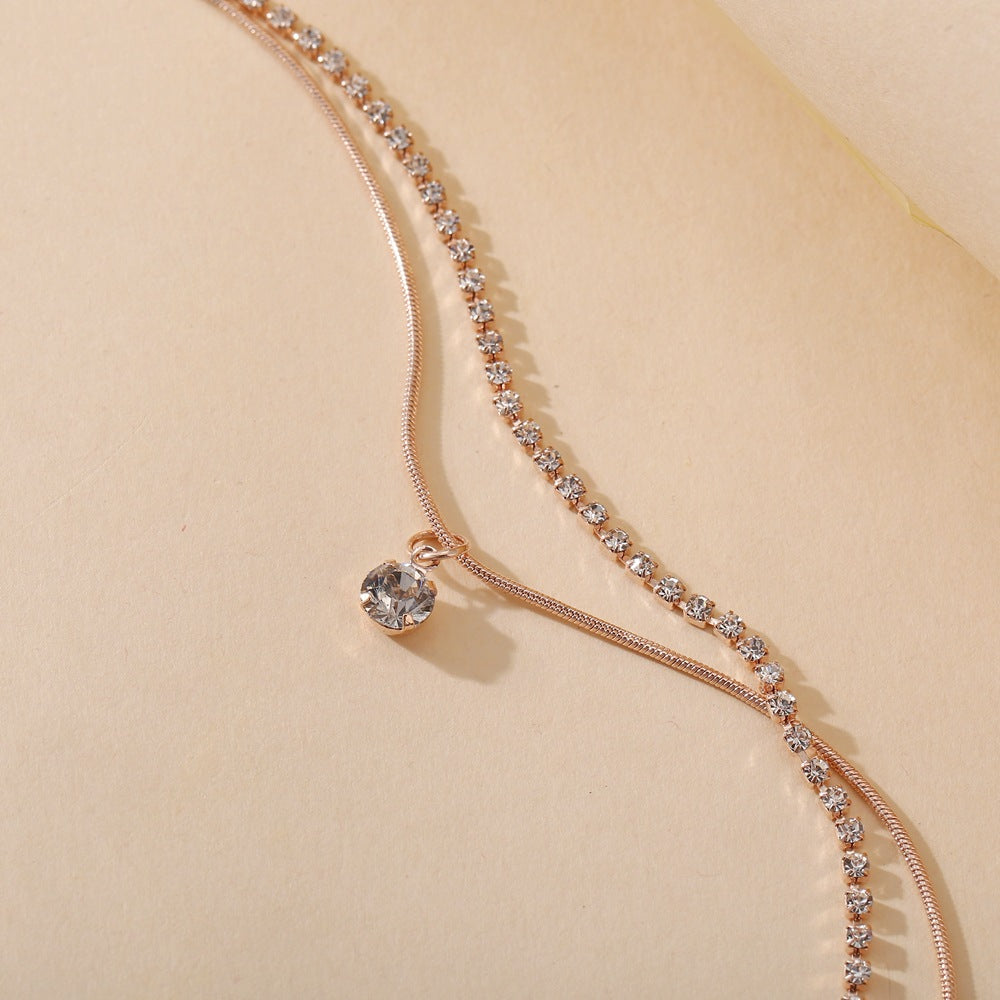 Bohemian Beaded Cubic Zirconia Anklet