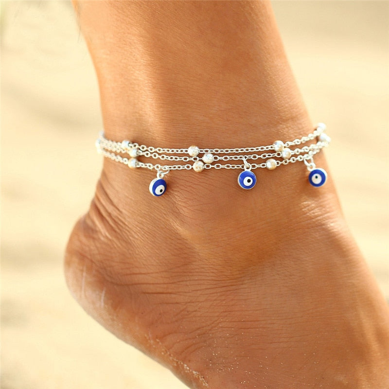 Beaded Chain Beach Anklet