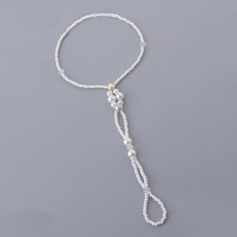 Pearl Stretch Beach Anklet