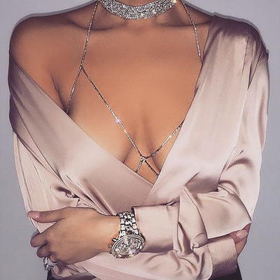 Women’s Rhinestone Body Jewelry Necklace