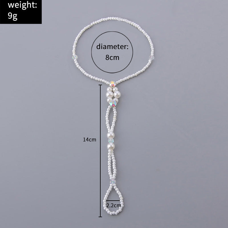 Pearl Stretch Beach Anklet