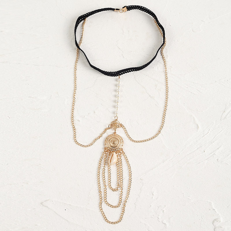 Bohemian Multi-Layer Pearl Body Chain
