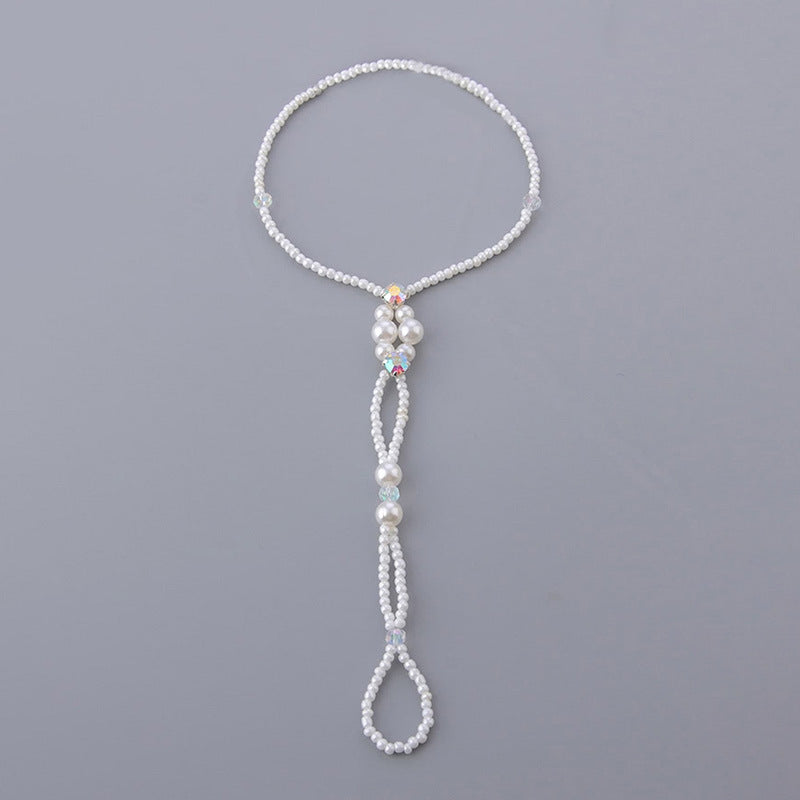 Pearl Stretch Beach Anklet