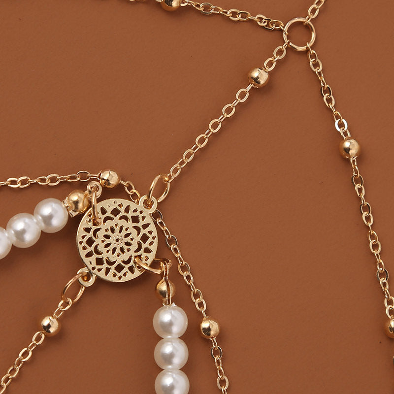 Bohemian Multi-Layer Pearl Body Chain