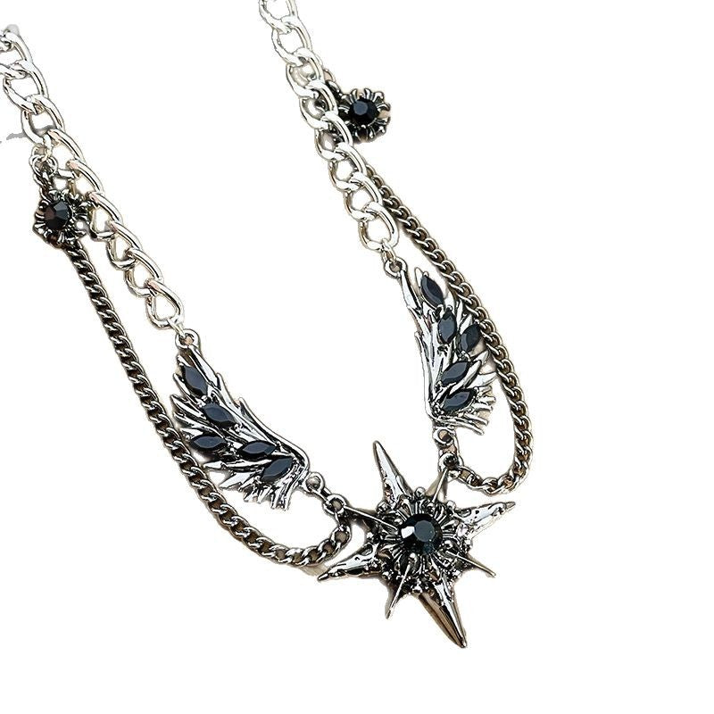 Gothic Dark Collarbone Chain Necklace