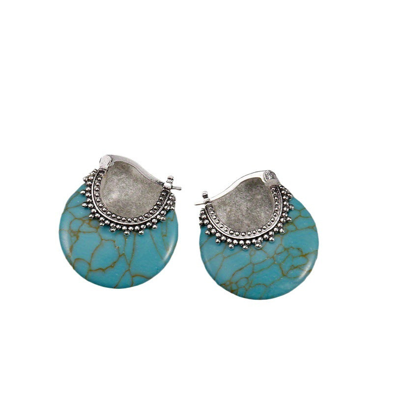 Retro Minimalist Geometric Ring Earrings